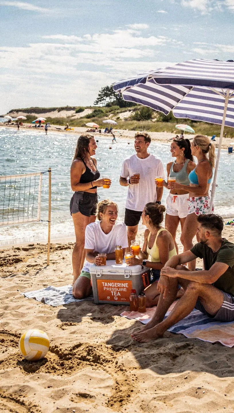 Šviežių tangerinų ir žaliosios arbatos lapų kompozicija.